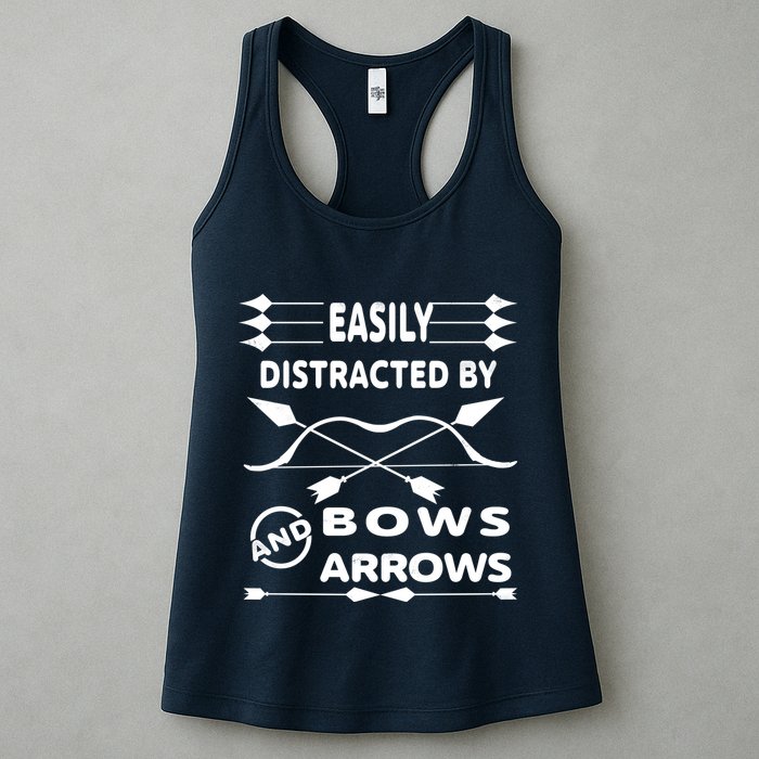 Easily Distracted By Bows And Arrows Womens Tank Top