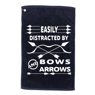Easily Distracted By Bows And Arrows Golf Towel