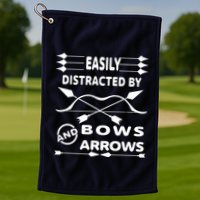 Easily Distracted By Bows And Arrows Golf Towel