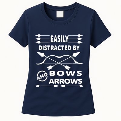 Easily Distracted By Bows And Arrows Womens T-Shirt