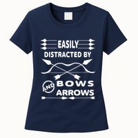 Easily Distracted By Bows And Arrows Womens T-Shirt