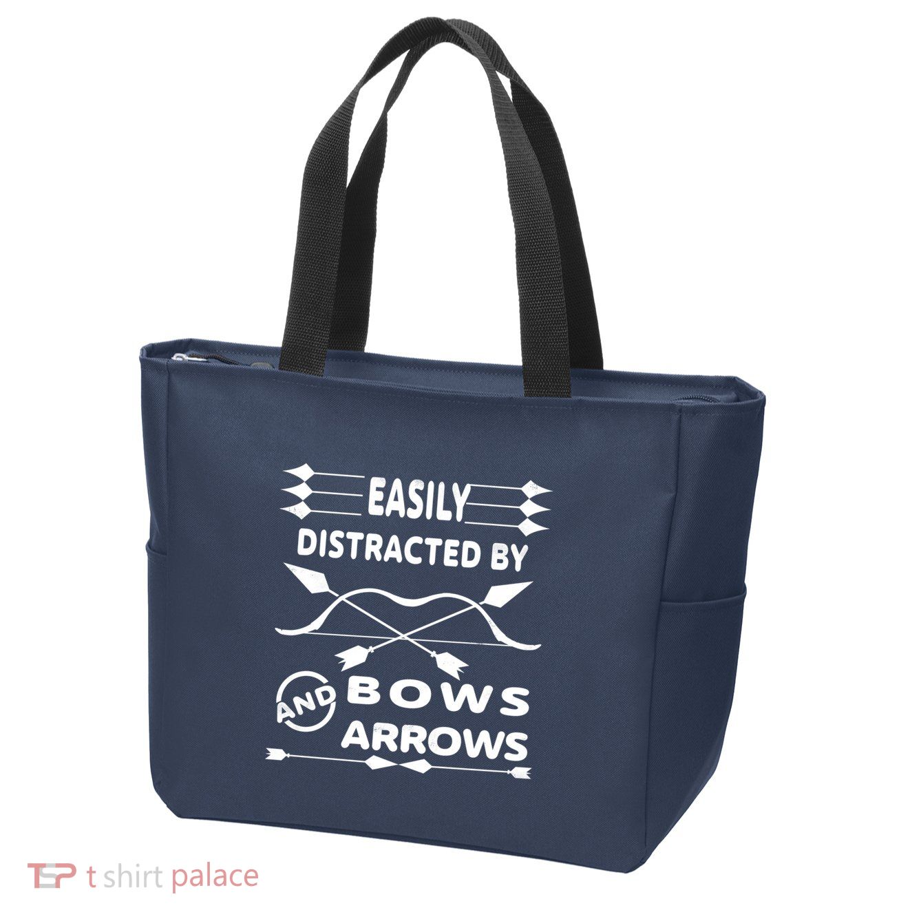 Easily Distracted By Bows And Arrows Zip Tote Bag