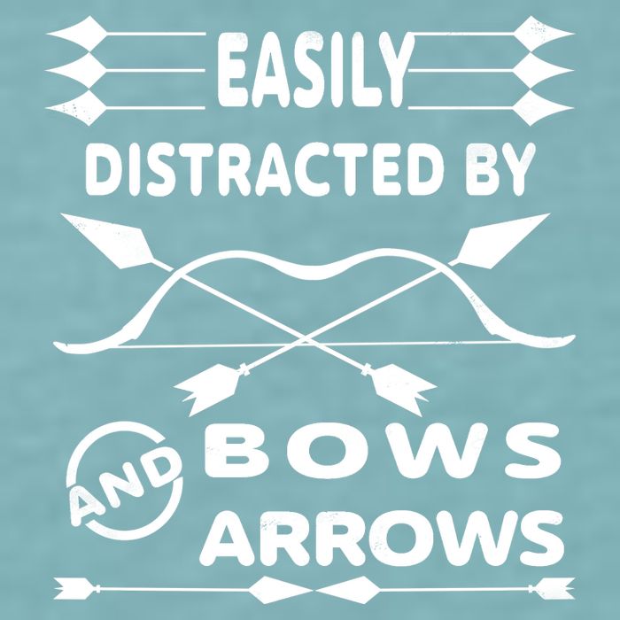 Easily Distracted By Bows And Arrows Sueded Cloud Jersey T-Shirt