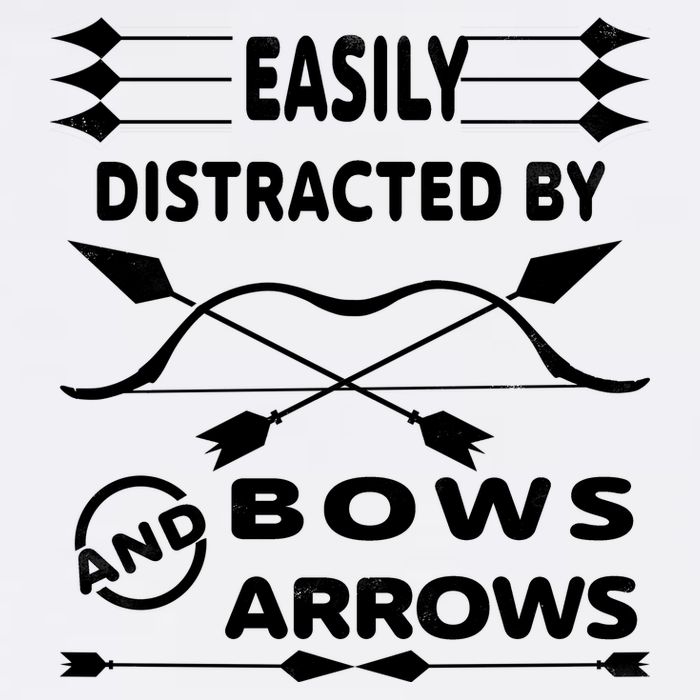Easily Distracted By Bows And Arrows Garment-Dyed Sweatshirt