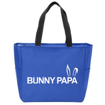 Expectant Dad Bunny Papa Eggspecting Easter Pregnancy Reveal Gift Zip Tote Bag