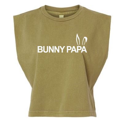 Expectant Dad Bunny Papa Eggspecting Easter Pregnancy Reveal Gift Garment-Dyed Women's Muscle Tee