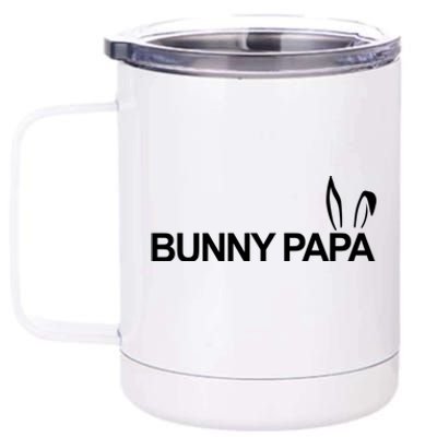 Expectant Dad Bunny Papa Eggspecting Easter Pregnancy Reveal Gift 12 oz Stainless Steel Tumbler Cup