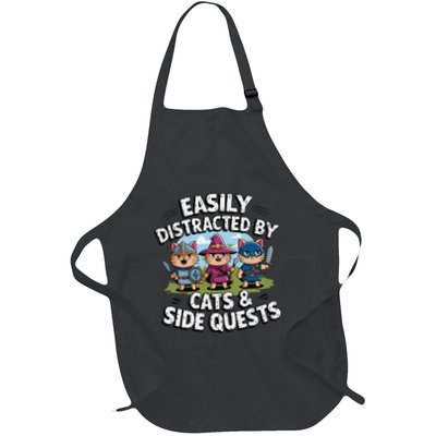 Easily Distracted By Cats Side Quests Gamer Rpg Cats Knight Apron