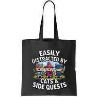 Easily Distracted By Cats Side Quests Gamer Rpg Cats Knight Bag