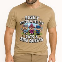 Easily Distracted By Cats Side Quests Gamer Rpg Cats Knight Performance Shirt