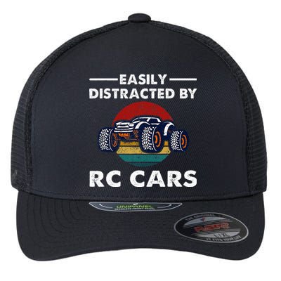 Easily Distracted By RC Cars RC Car Racing Lover Enthusiasts Flexfit Unipanel Trucker Cap