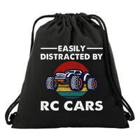 Easily Distracted By RC Cars RC Car Racing Lover Enthusiasts Drawstring Bag