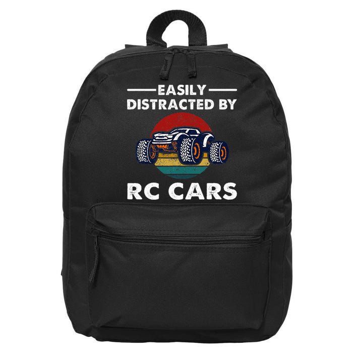 Easily Distracted By RC Cars RC Car Racing Lover Enthusiasts 16 in Basic Backpack