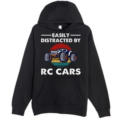 Easily Distracted By RC Cars RC Car Racing Lover Enthusiasts Premium Pullover Hoodie