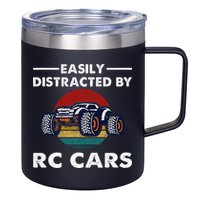 Easily Distracted By RC Cars RC Car Racing Lover Enthusiasts 12oz Stainless Steel Coffee Mug