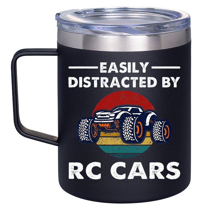 Easily Distracted By RC Cars RC Car Racing Lover Enthusiasts 12oz Stainless Steel Coffee Mug