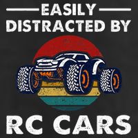 Easily Distracted By RC Cars RC Car Racing Lover Enthusiasts Large Microfiber Waffle Golf Towel