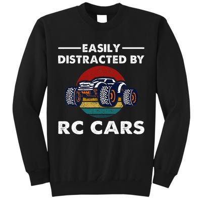 Easily Distracted By RC Cars RC Car Racing Lover Enthusiasts Tall Sweatshirt