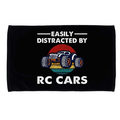 Easily Distracted By RC Cars RC Car Racing Lover Enthusiasts Microfiber Hand Towel