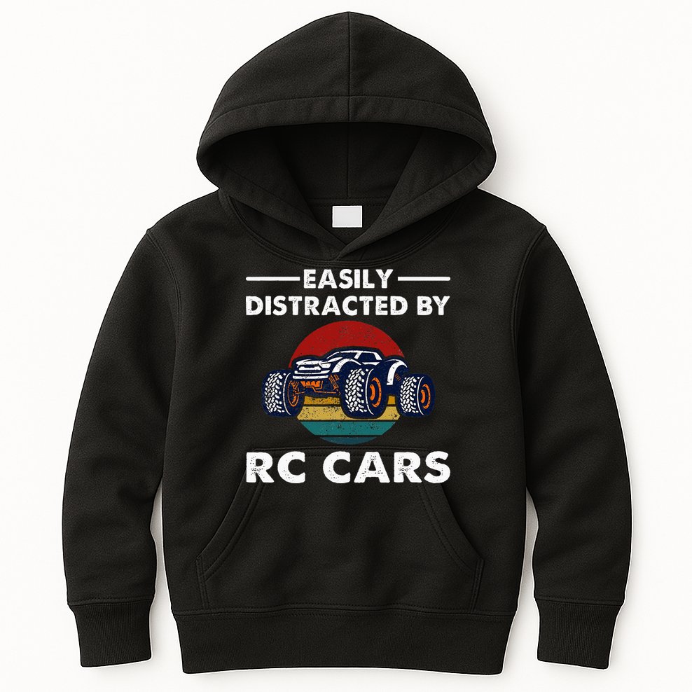 Easily Distracted By RC Cars RC Car Racing Lover Enthusiasts Kids Hoodie