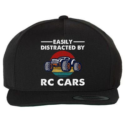 Easily Distracted By RC Cars RC Car Racing Lover Enthusiasts Wool Snapback Cap