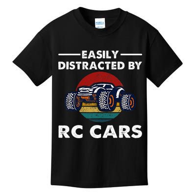 Easily Distracted By RC Cars RC Car Racing Lover Enthusiasts Kids T-Shirt