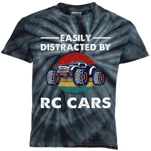 Easily Distracted By RC Cars RC Car Racing Lover Enthusiasts Kids Tie-Dye T-Shirt