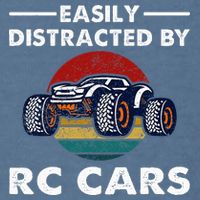 Easily Distracted By RC Cars RC Car Racing Lover Enthusiasts Garment-Dyed Sweatshirt