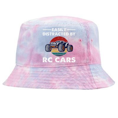 Easily Distracted By RC Cars RC Car Racing Lover Enthusiasts Tie-Dyed Bucket Hat