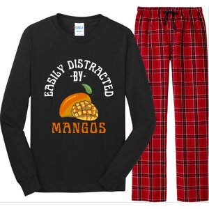 Easily Distracted By Go Funny Go Farm Fruits Lover Gift Long Sleeve Pajama Set