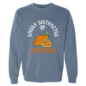 Easily Distracted By Go Funny Go Farm Fruits Lover Gift Garment-Dyed Sweatshirt