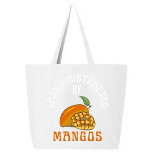 Easily Distracted By Go Funny Go Farm Fruits Lover Gift 25L Jumbo Tote