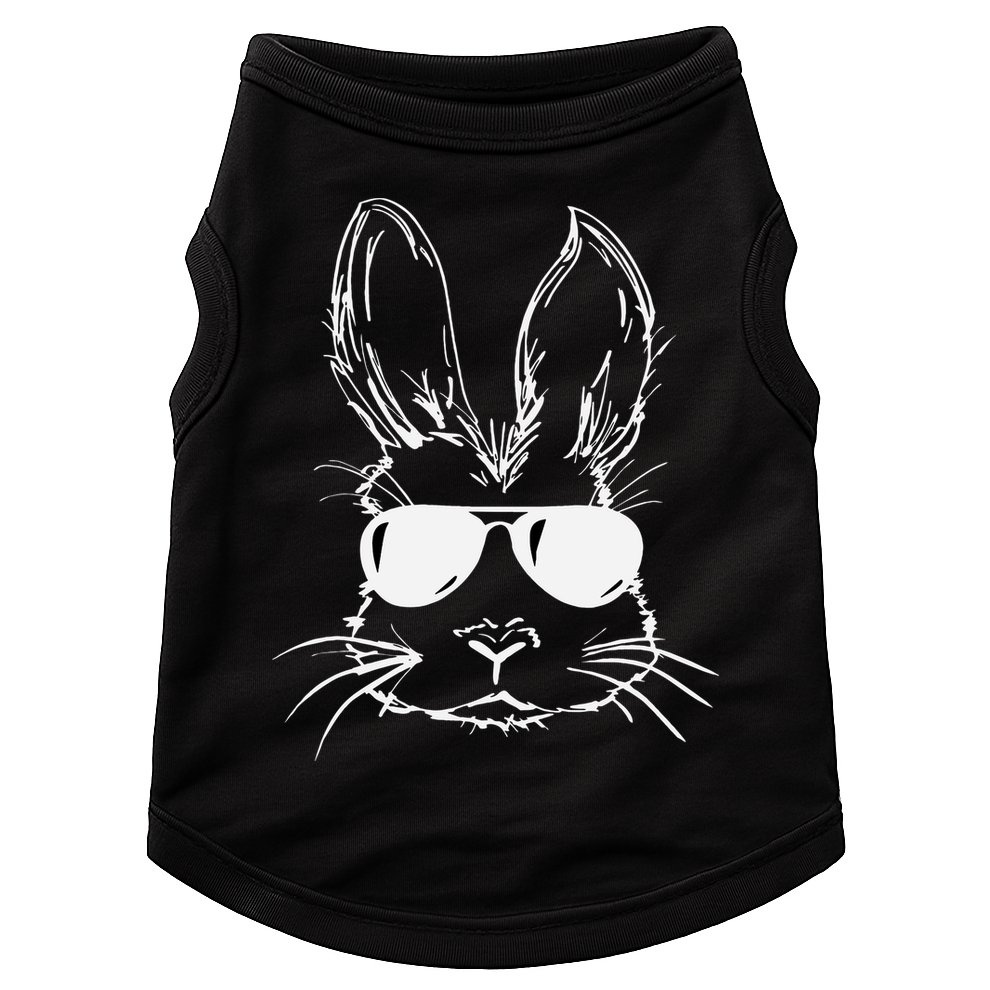 Easter Day Bunny Face With Sunglasses Easter Doggie Tank