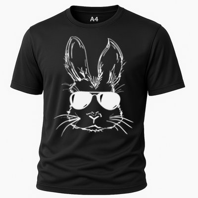 Easter Day Bunny Face With Sunglasses Easter Performance Shirt