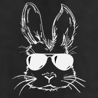 Easter Day Bunny Face With Sunglasses Easter Golf Towel