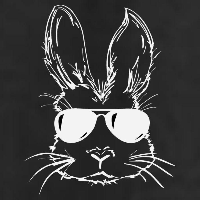 Easter Day Bunny Face With Sunglasses Easter Golf Towel