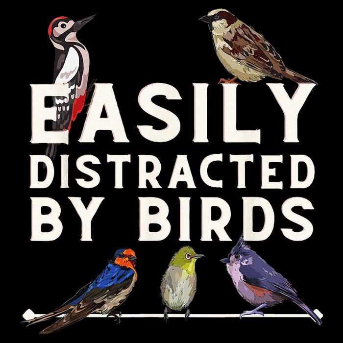Easily Distracted By Birds Funny Bird Lover Birdwatching Backpack
