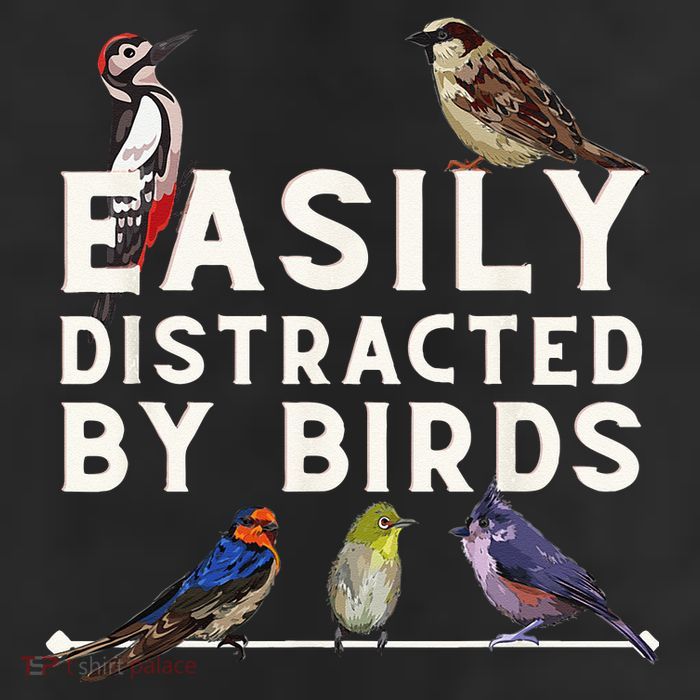 Easily Distracted By Birds Funny Bird Lover Birdwatching Adult Drive Performance Visor