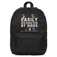 Easily Distracted By Birds Funny Bird Lover Birdwatching 16 in Basic Backpack