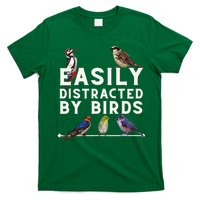 Easily Distracted By Birds Funny Bird Lover Birdwatching T-Shirt
