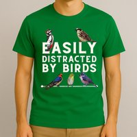 Easily Distracted By Birds Funny Bird Lover Birdwatching T-Shirt
