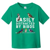 Easily Distracted By Birds Funny Bird Lover Birdwatching Toddler T-Shirt