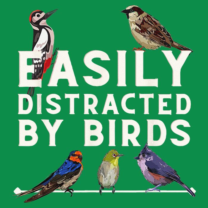 Easily Distracted By Birds Funny Bird Lover Birdwatching Toddler T-Shirt