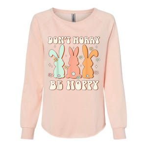 Easter Day Be Hoppy Rabbit Bunny Flowers Womens California Wash Sweatshirt