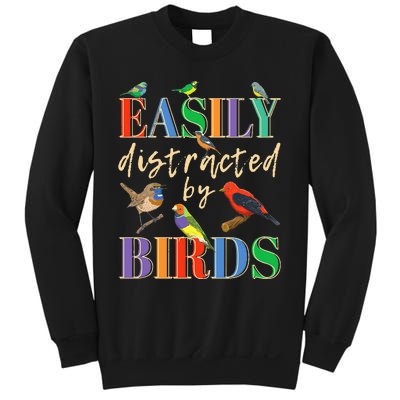 Easily Distracted By Birds Funny Bird Lover Sweatshirt