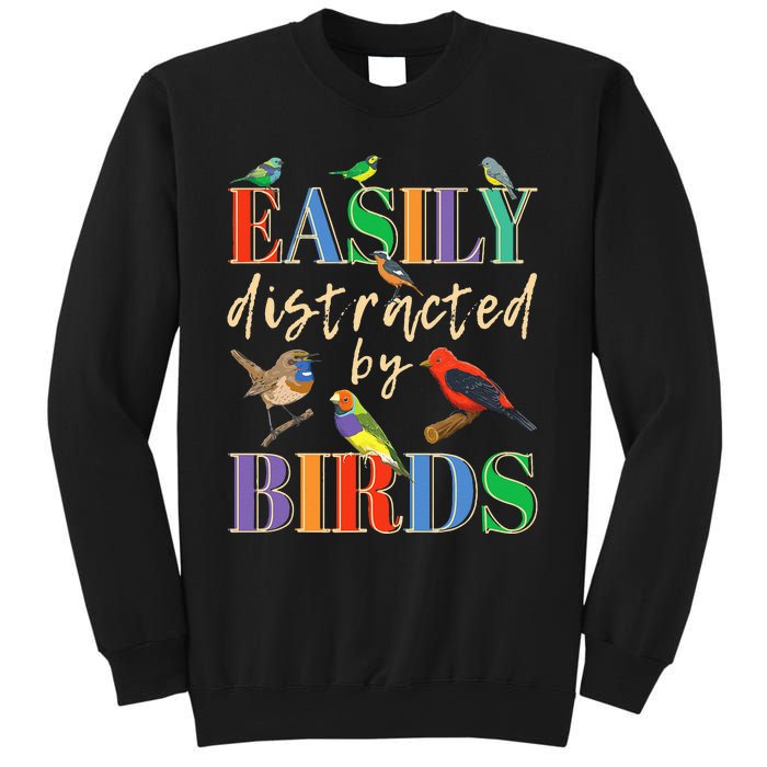 Easily Distracted By Birds Funny Bird Lover Sweatshirt