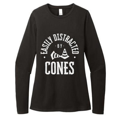 Easily Distracted By Cones Womens CVC Long Sleeve Shirt