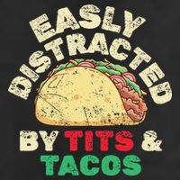 Easily Distracted By Tits And Tacos Dirty Adult Humor Adult Drive Performance Visor