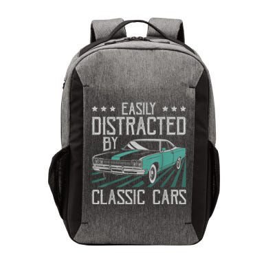 Easily Distracted By Classic Cars Funny Old Vector Backpack