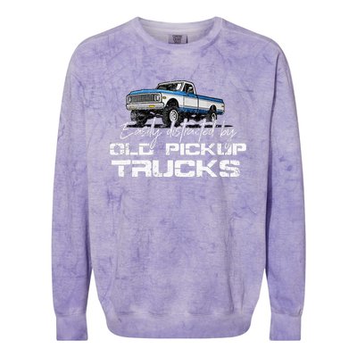 Easily Distracted By Old Pickup Trucks Colorblast Crewneck Sweatshirt